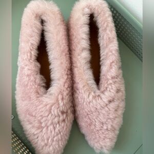Marni Pink Fuzzy Flats